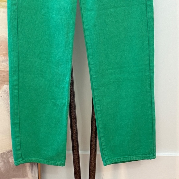 Edikted‎ High Waist Wide Leg Jeans Emerald Green XS - Picture 3 of 11